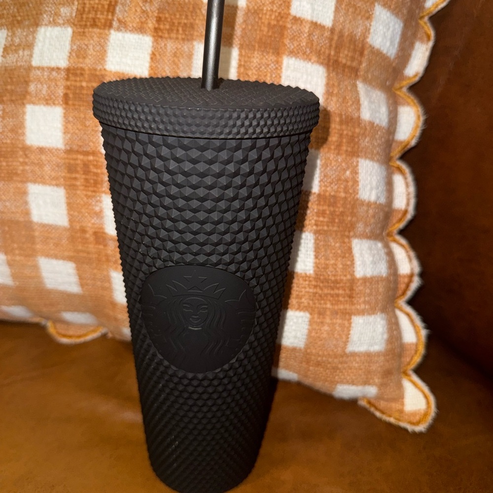 Starbucks Black Studded Reusable Cup with Straw